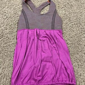 lululemon athletica Two-Tone Racerback Tank Top in Purple and Gray